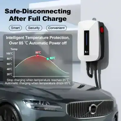 Charging station for electric vehicle with temperature protection features at Monalisa Store.