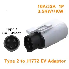 Power supply EV adaptor for medical devices, compatible with Monalisa Store opt equipment, Type 2 to J1772 EV charger connector, 3.5KW/7KW fast charging.