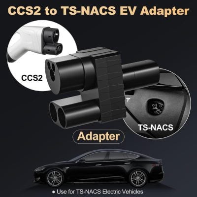 CCS2 to TS-NACS EV Adapter for electric vehicle charging, compatible with Monalisa Medical products, ideal for Tesla and non-Tesla EVs, supporting fast and reliable charging solutions.