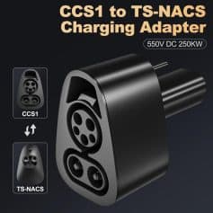High-quality CCS1 to TS-NACS charging adapter for medical and electronic devices, compatible with 550V DC 250KW power supply, ensuring efficient power transfer and reliable performance.