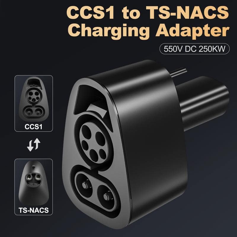 High-quality CCS1 to TS-NACS charging adapter for medical and electronic devices, compatible with 550V DC 250KW power supply, ensuring efficient power transfer and reliable performance.