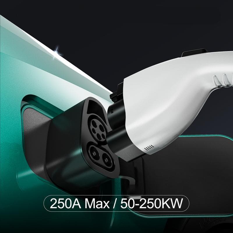 High-tech medical charging port for electric glasses at Monalisa Store, featuring powerful 250A capacity and 50-250KW fast charging technology for optimal optical device power management.