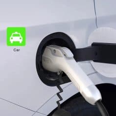 Electric vehicle charging port on modern car with charging cable plugged in, eco-friendly transportation, EV charging station, auto industry, clean energy, Monalisa Medical Store, opt, safe and fast charging, vehicle emission reduction, renewable energy, sustainable mobility, electric car infrastructure.