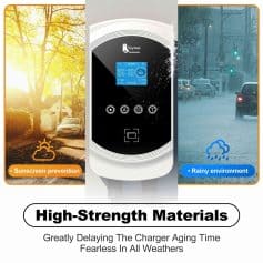 Long-lasting solar charger for outdoor use, resistant to sun and rain, designed with high-strength materials to prevent aging and ensure reliable power in all weather conditions.