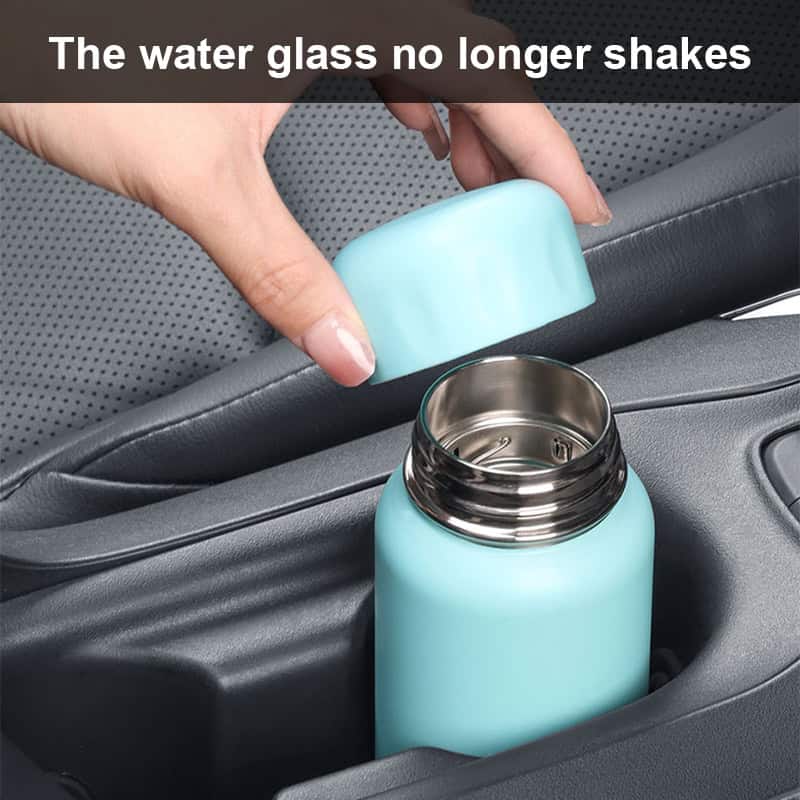 Reusable water bottle with leak-proof lid for travel and daily hydration.