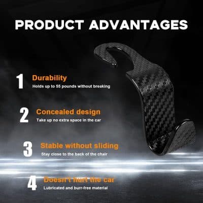 Flexible carbon fiber car phone holder, lightweight and durable.