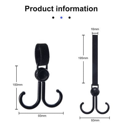 Hook and strap multi-purpose storage hook with adjustable strap, ideal for organization and hanging items, dimensions 195mm long, 16mm strap width, suitable for home, office, or retail displays.