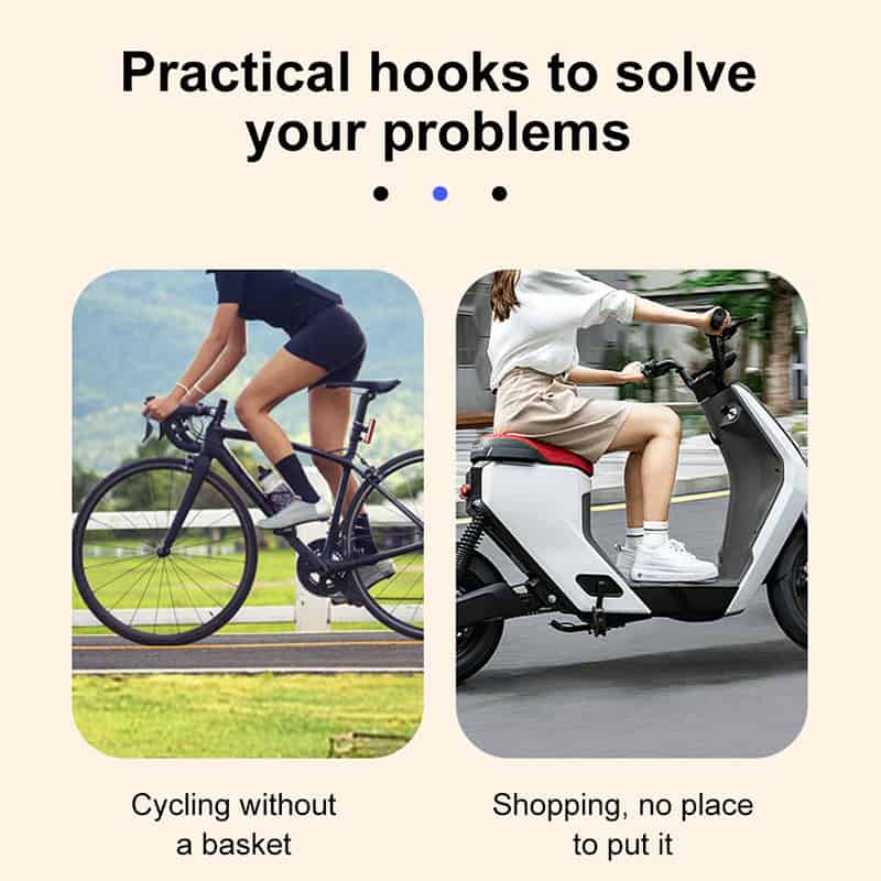 Bike riding without basket for convenience.