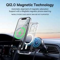 Q12.0 magnetic wireless phone charger, magnetic phone case support, fast charging, compatible with smartphones, car mount phone charger, magnetic wireless charger for phone, Monalisa Medical store, mobile phone accessories, car charging solution, high-quality magnetic wireless charger, reliable phone charging device.