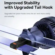 Enhanced stability with upgraded tail hook for better air vent attachment, ideal for precision optical equipment and eyewear storage at Monalisa Store.