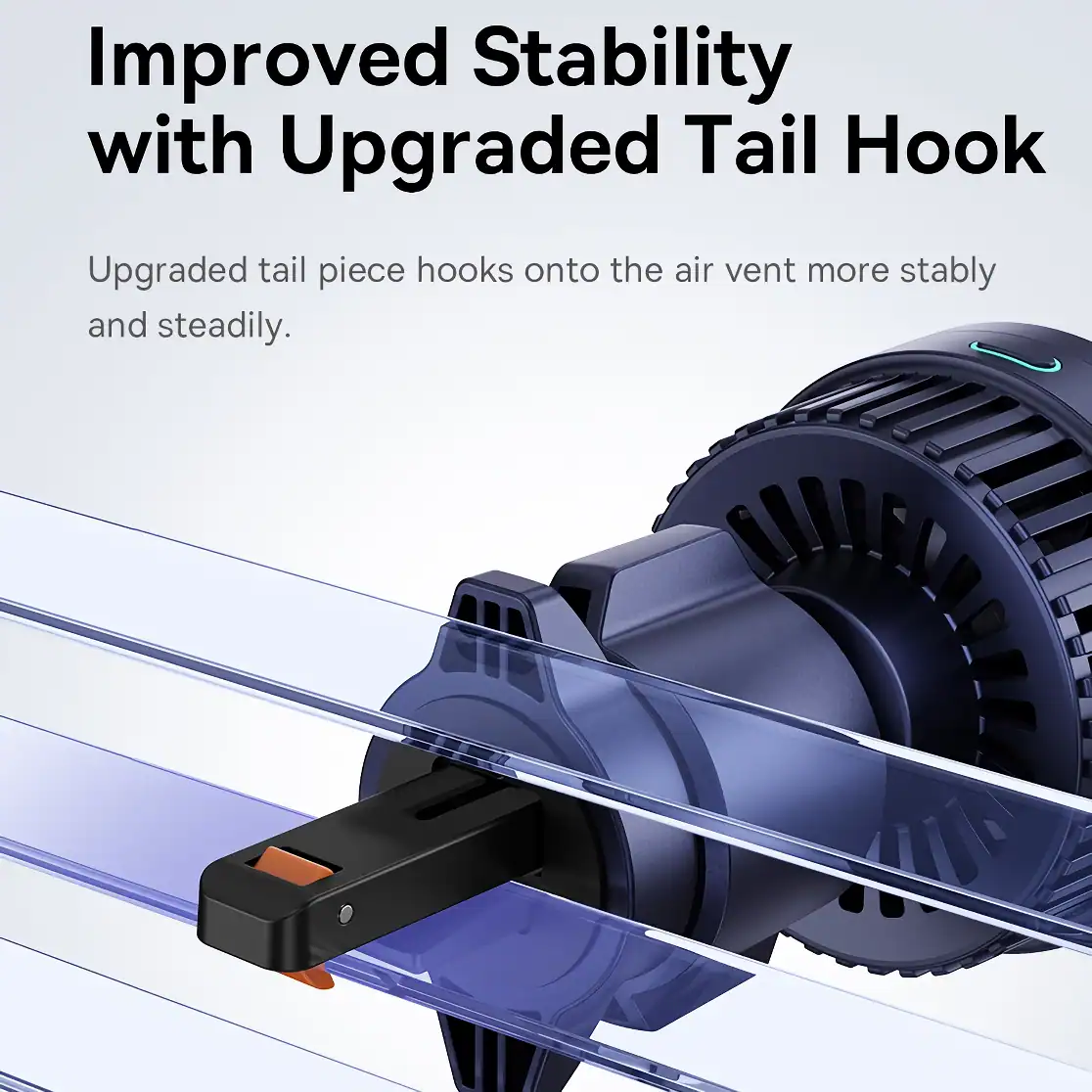 Enhanced stability with upgraded tail hook for better air vent attachment, ideal for precision optical equipment and eyewear storage at Monalisa Store.