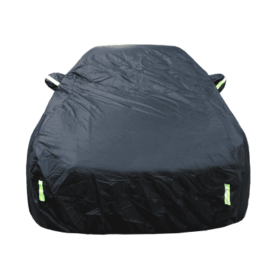 Weather-resistant car cover for protection against the elements, fits most vehicles, easy to install and remove, breathable fabric, durable and adjustable for a secure fit.