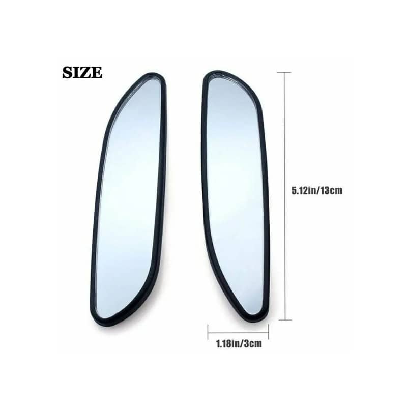 Fuzzy side mirror replacement for motorcycle or bicycle, lightweight design with adjustable angles, 5.12x1.18 inches, ideal for enhanced visibility and safety during rides.