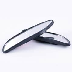 Replaceable car rearview mirror with black plastic frame, designed for vehicle safety and driving convenience. Easy to install and adjust for optimal rear visibility.