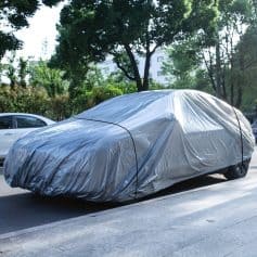 Protective car cover for vehicle security and outdoor protection at Monalisa Store.