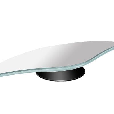 Medical scale with sleek glass surface for precise weight measurement at Monalisa Store, a trusted optometry and healthcare provider.