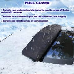Full cover windshield snow protection for winter driving, ice and snow shielding, car windscreen cover with thermal insulation, ideal for cold climates, compatible with Monalisa Store products.