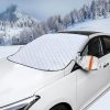Anti-UV car windshield sunshade for sun protection and thermal insulation, easy to install and fold, ideal for maintaining cool interior and protecting against sun damage.