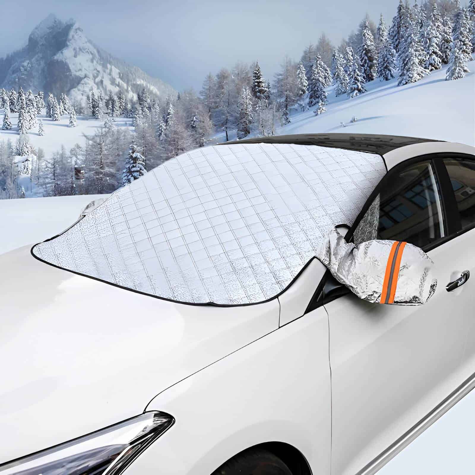 Anti-UV car windshield sunshade for sun protection and thermal insulation, easy to install and fold, ideal for maintaining cool interior and protecting against sun damage.