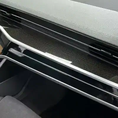 Air conditioning vent with sleek black design for car interior, modern dashboard, and climate control system at Monalisa Store.