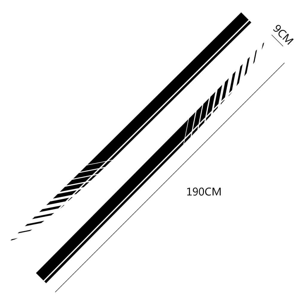 Silver and black striped measuring ruler, 190 cm long, with 9 cm wide design for precise measurements in medical and beauty settings.