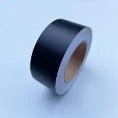 Black medical adhesive tape roll for healthcare and wound care.