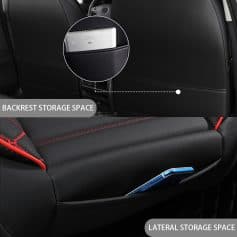 Front seat back pocket storage for easy access to small items.