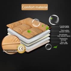 Luxury ergonomic mattress with breathable fabric and comfort layers for restful sleep.