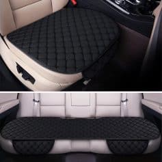 High-quality black quilted car seat covers for enhanced comfort and protection, suitable for all vehicle interiors, providing a sleek, stylish look for your car.