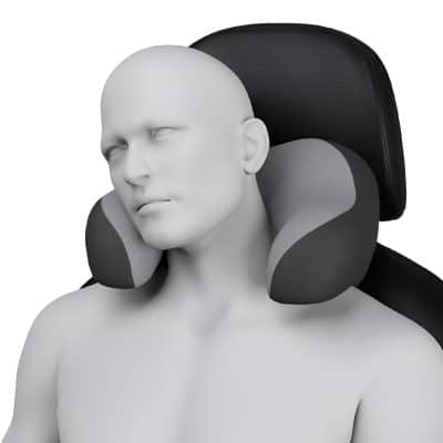 Portable neck and shoulder massager for relaxing and pain relief at home or office, featuring heat therapy and adjustable settings, designed for ultimate comfort.
