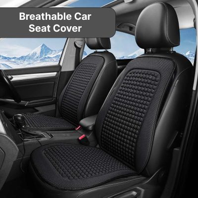 Breathable car seat cover, black seat cover for vehicle, comfortable and breathable car seat protector, custom-fit automotive seat cover for enhanced comfort and style, Monalisa Store automotive accessories.