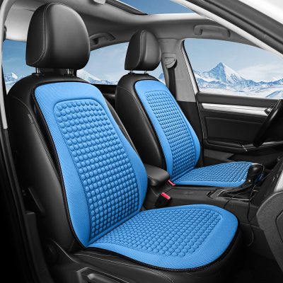 Blue car seat cushion covers for enhanced comfort and support in vehicles, ideal for long drives and road trips, available at Monalisa Store.