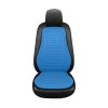 Ergonomic car seat cushion with blue and black design for comfort and support.