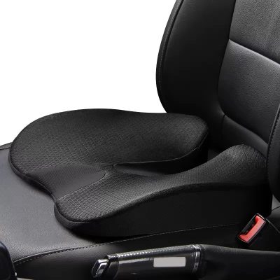 Ergonomic car seat cushion for comfort and support, ideal for long drives and daily use, designed with breathable material for optimal seating experience.