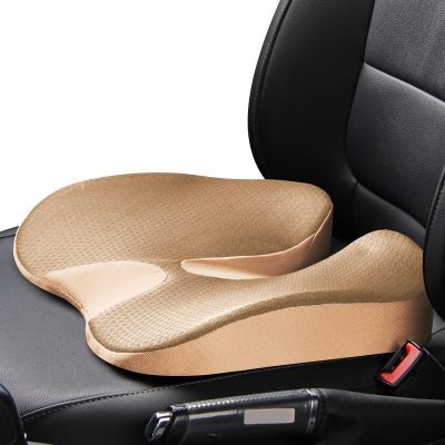 Ergonomic car seat cushion with memory foam for added comfort and support during driving. Designed to improve posture and reduce fatigue on long journeys. Suitable for car, office, or travel use.