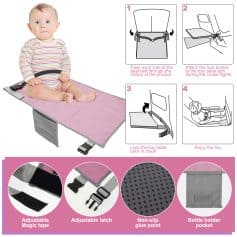 - Adjustable baby car seat belt, cradle safety harness for child travel, secure and comfortable car seat safety accessories.