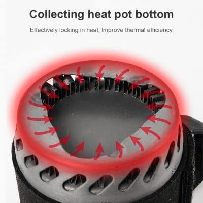 Heat pot bottom with heat retention design and thermal efficiency focus for optimal heating performance for medical and health devices.