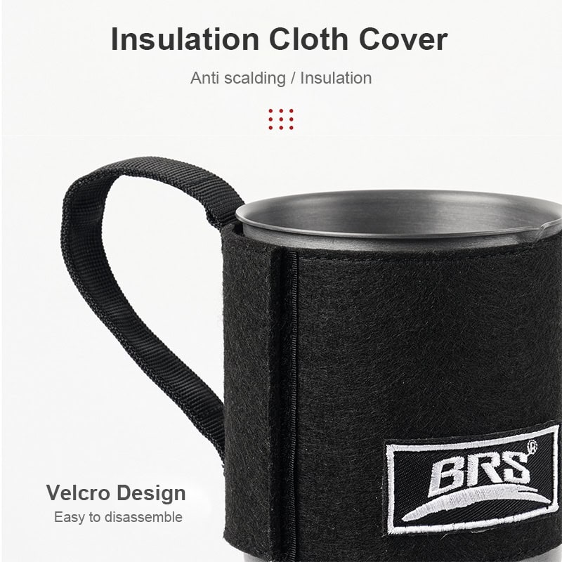 Insulation cloth cover for hot and cold beverage cups, provides anti-scaling and insulation, easy to disassemble with velcro design for convenient use and temperature protection.