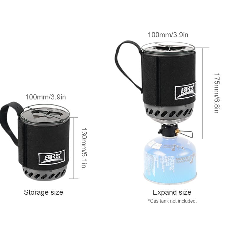 Compact portable camping stove with integrated clock display, lightweight design, ideal for outdoor cooking and adventure trips, compatible with small gas tanks, durable and easy to carry.