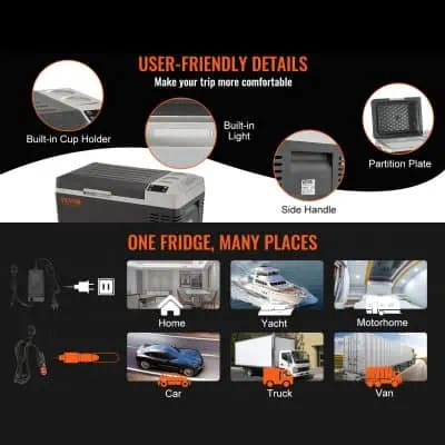 Built-in cup holder, built-in light, partition plate, side handle for optimal user convenience at Monalisa Store opt.