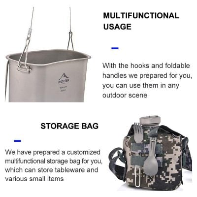 Multifunctional outdoor bucket with hooks and foldable handles, ideal for outdoor scenes and versatile use.