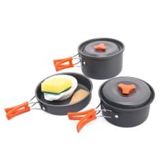 Miniature non-stick cookware set with pots, pans, lids, sponge, and spatula, ideal for children’s play kitchen, imaginative role play, and learning cooking skills. Perfect for preschooler kitchen sets.