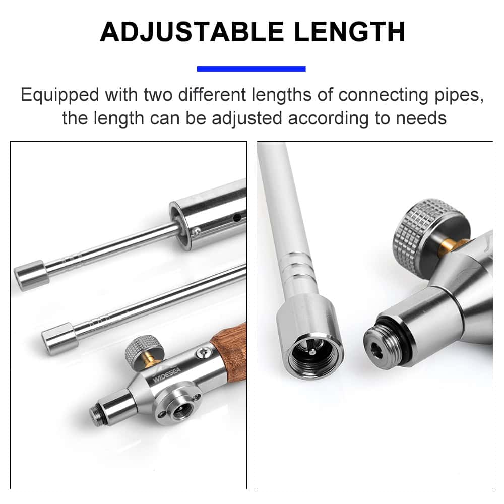 Precision medical syringe with adjustable length connector pipes, suitable for advanced medical procedures and injections. High-quality stainless steel components ensure durability and precision.