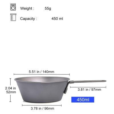 Stainless steel cooking pot with long handle, ideal for kitchen, camping, outdoor, and camping cooking, easy to cook, durable, and lightweight.