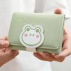 Cute frog patch on pastel green wallet with "Sweet Day" text, perfect for stylish accessories and gift ideas.