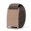Flexible braided belt with metal slide buckle, stylish and durable accessory for modern fashion. Perfect for casual or formal wear, offering adjustable comfort and sleek appearance.