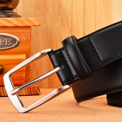 Premium black leather belt with silver buckle, stylish and durable accessory for men and women. Perfect for business, casual wear, or special occasions. Shop quality belts at Monalisa Store.