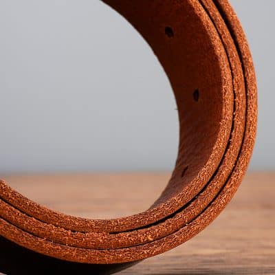 Rustic leather strap close-up for eyewear, leather eyewear strap, durable eye accessory, Monalisa Store, optometry accessories.