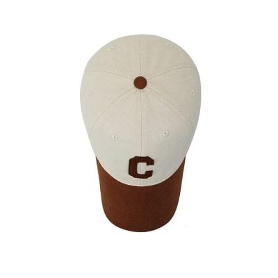 Baseball cap with embroidered letter