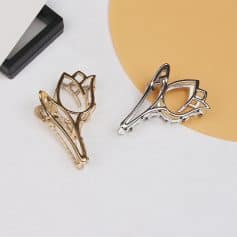 Gold and silver butterfly-shaped hair clips with intricate metalwork, perfect for women’s fashion accessories. Stylish and elegant hair accessories for various occasions.